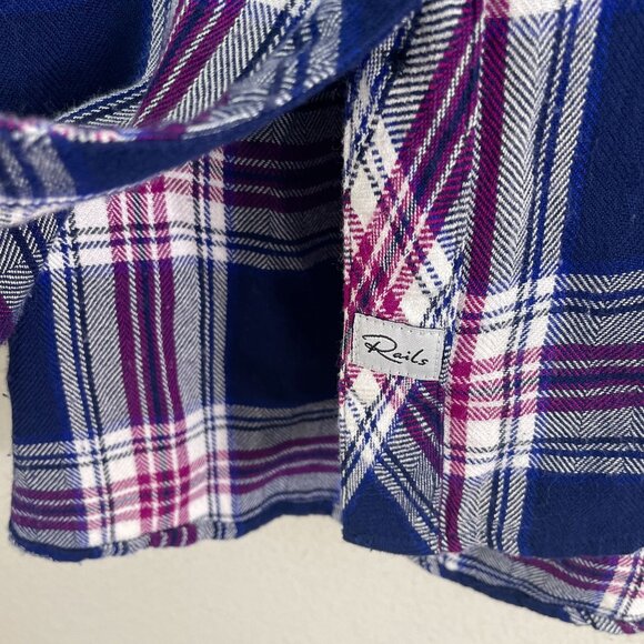 Rails Womens XS Hunter Plaid Button Up Flannel Shirt Long Sleeve Top - Picture 9 of 9